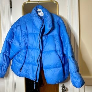 Old Navy Puffer Coat Jacket Women's Blue Full Zip